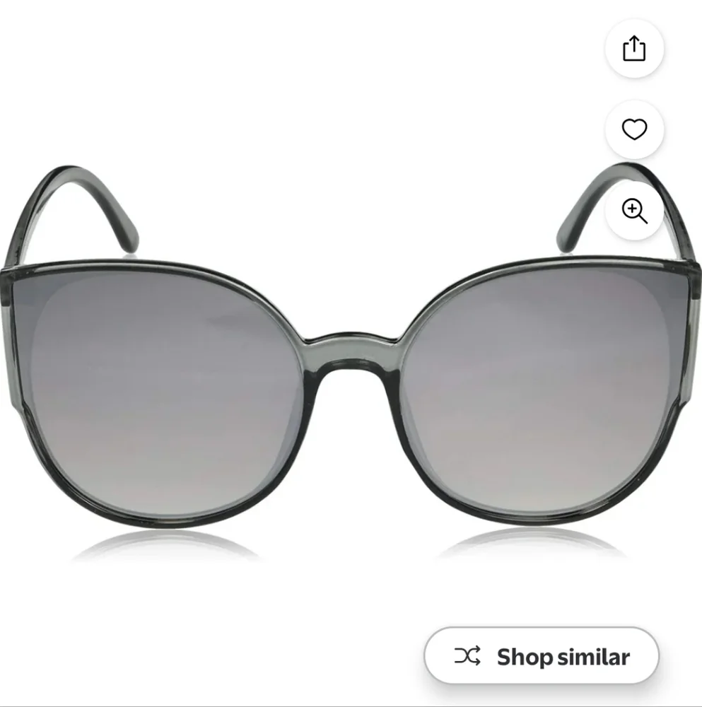Circus NY by Sam Edelman Retro UV400 Oversized Cat Eye Mirror Sunglasses